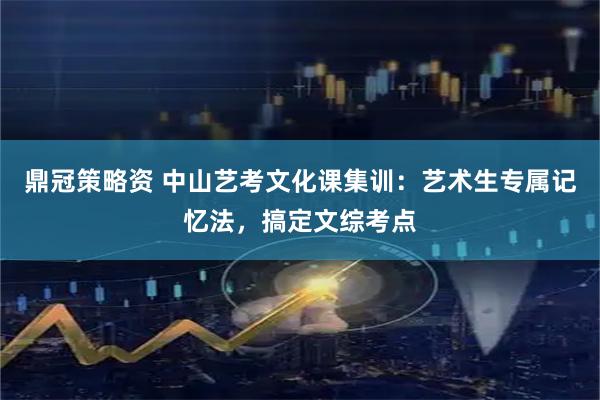 鼎冠策略资 中山艺考文化课集训：艺术生专属记忆法，搞定文综考点